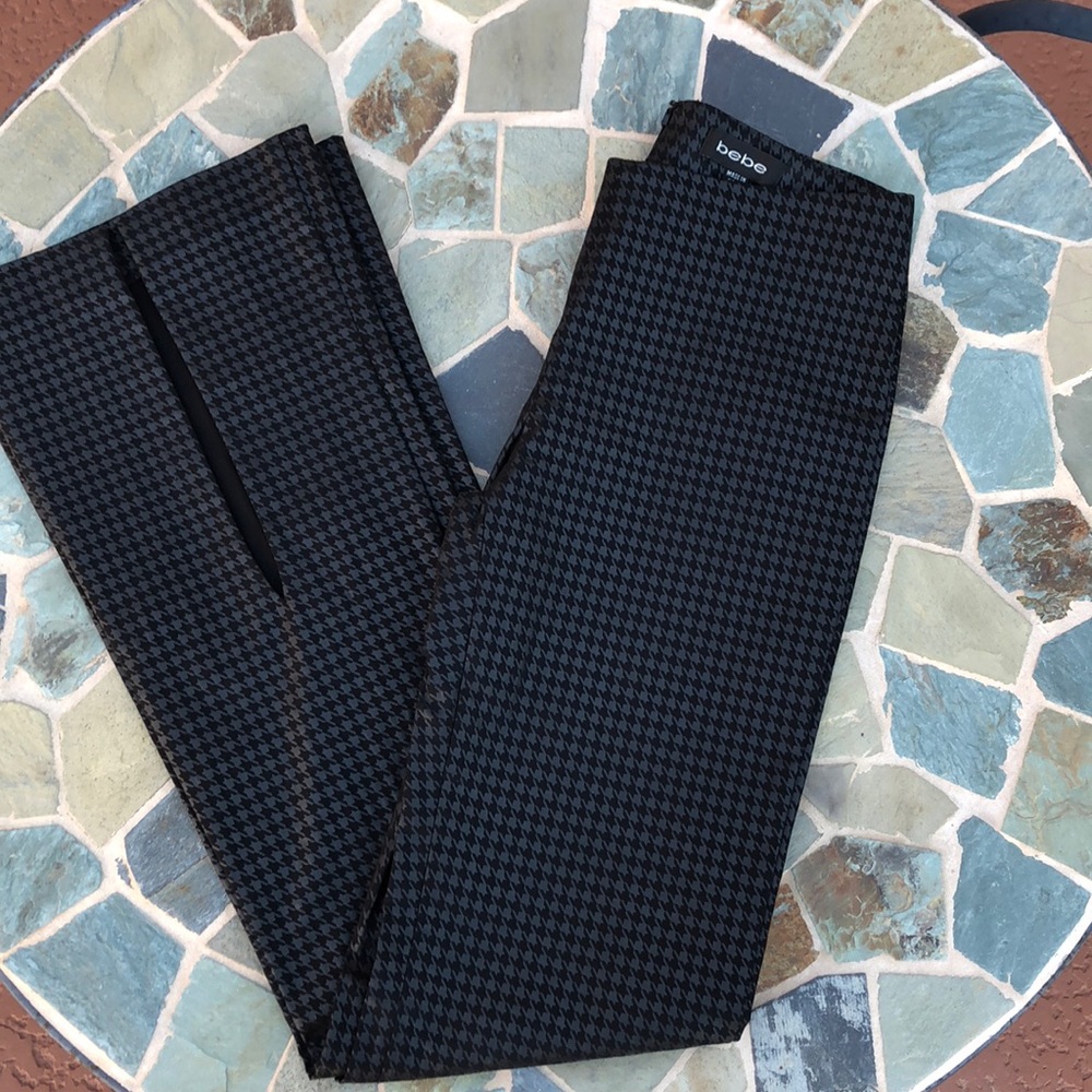 Bebe black and metallic gray pants